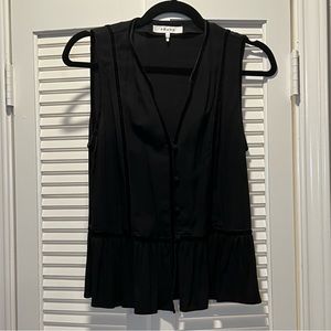 Frame Velvet Trimmed Blouse